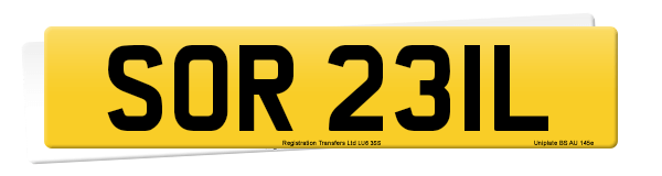 Registration number SOR 231L
